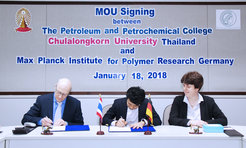 Signing of the Memorandum of Understanding (MOU) in a formal ceremony.