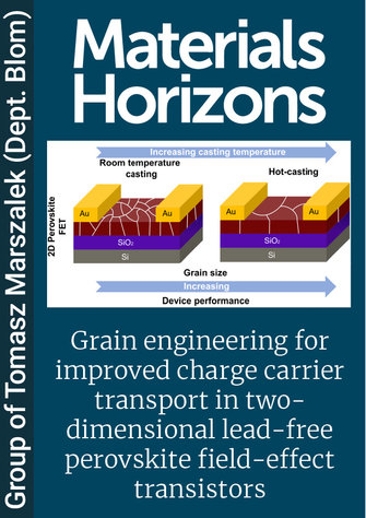 Grain engineering for improved charge carrier transport in two-dimensional lead-free perovskite field-effect transistors